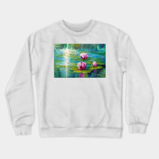 Lilies in the pond Crewneck Sweatshirt